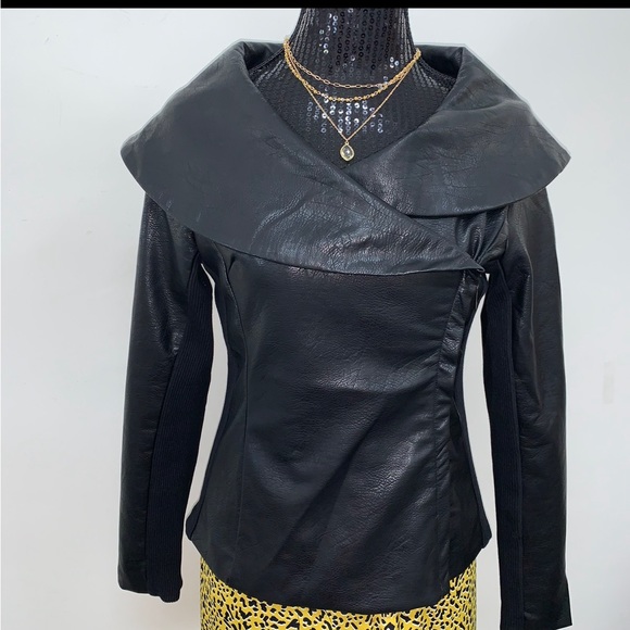 Swords And Heart Sparkle Peach Leather Jacket